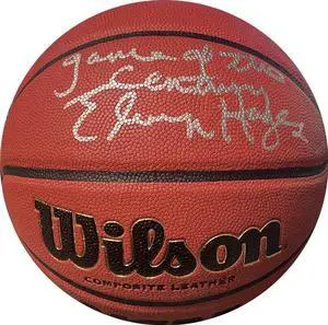 Elvin Hayes signed Wilson NCAA Indoor/Outdoor Basketball Game of the Century imperfect- Schwartz Sports Holo