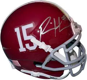 Ronnie Harrison signed Alabama Crimson Tide Schutt #15 Authentic Mini Helmet- COA (2015/2017 Natl Champ/Colts)