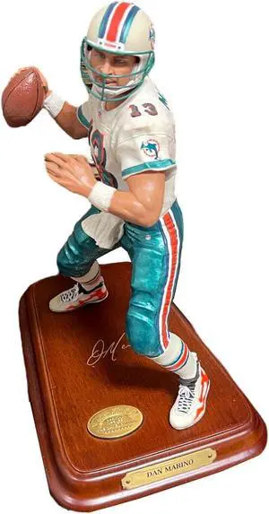 Dan Marino Miami Dolphins All Star Football Figurine/Statue 9" - Danbury Mint COO- PRISTINE