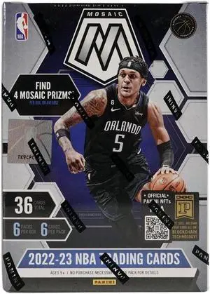 2022-23 Panini Mosaic NBA Basketball Blaster Box- 6PK/6CPP- Factory Sealed/New (Mosaic Prizms!)