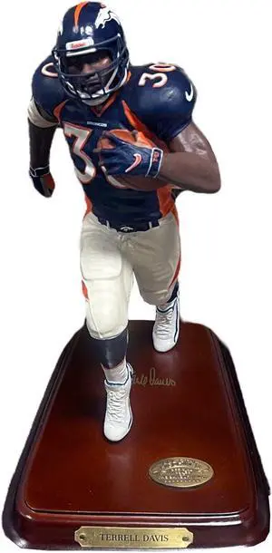 Terrell Davis Denver Broncos All Star Football Figurine/Statue 8.5 - Danbury Mint COO  PRISTINE/RARE