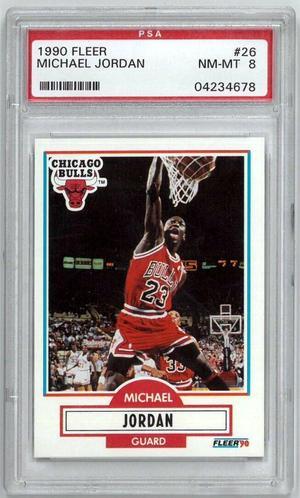 Michael Jordan 199091 Fleer Card 26 PSA Graded 8 NMMT Chicago BullsHOF
