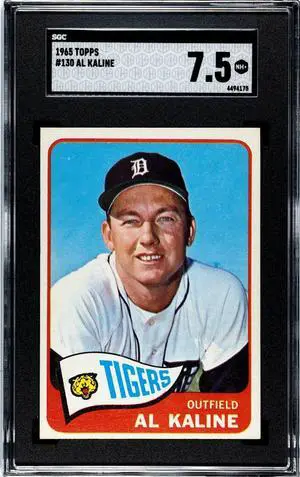Al Kaline 1965 Topps Baseball Card #130- SGC Graded 7.5 NM+ (Detroit Tigers/HOF)