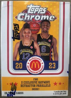 2023 Topps Chrome McDonald's All American Games Basketball Blaster Box- 7PK/4CPP- Factory Sealed/New (Raywave Refractors)