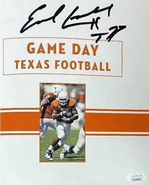 Earl Campbell signed Texas Longhorns Football Game Day Book HT 77- JSA Witnessed- Heisman/Athlon Sports