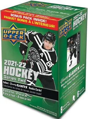 2021-22 Upper Deck Series 2 NHL Hockey Blaster Box- 6PK/8CPP- New/Factory Sealed
