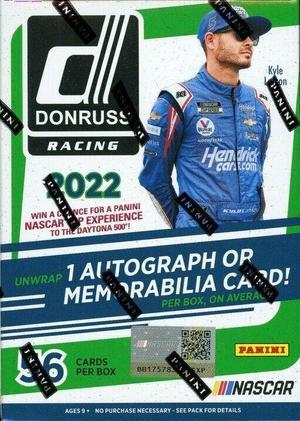 2022 Panini Donruss Racing NASCAR Blaster Box- 7PK/8CPP- New/Factory Sealed (1 Autograph/Memorabilia Card!/Lime Green Parallels)