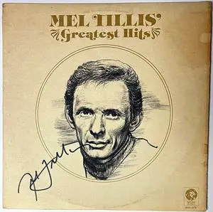Mel Tillis signed 1973 Greatest Hits Album Cover/LP/Vinyl Record- JSA #GG08444