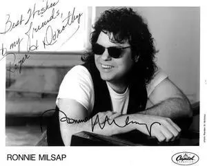 Ronnie Milsap signed Capitol Nashville B&W Promo 8x10 Photo To Roger & Dorothy- COA
