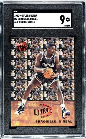 Shaquille O'Neal 1992-93 Fleer Ultra All-Rookie Series Rookie Card (RC) #7- SGC Graded 9 Mint (Orlando Magic/HOF)
