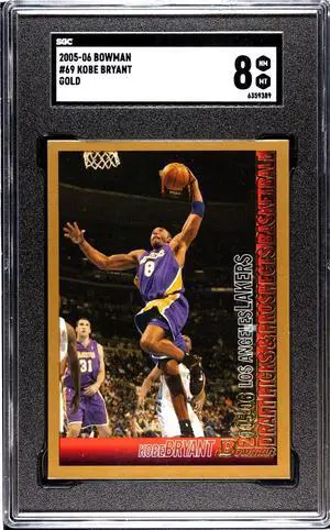Kobe Bryant 2005-06 Bowman Gold Card #69- SGC Graded 8 NM-MT (Los Angeles Lakers/HOF)
