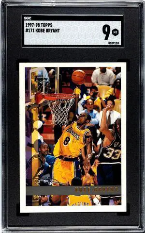 Kobe Bryant 1997-98 Topps Card #171- SGC Graded 9 MT (2nd Year/Los Angeles Lakers/HOF)