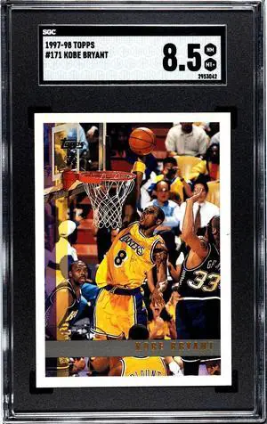 Kobe Bryant 1997-98 Topps Card #171- SGC Graded 8.5 NM-MT+ (2nd Year/Los Angeles Lakers/HOF)