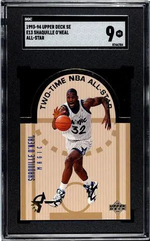 Shaquille O'Neal 1993-94 Upper Deck SE Die-Cut All-Star Card #E13- SGC Graded 9 Mint (Orlando Magic/HOF)