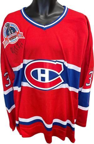 Patrick Roy signed Montreal Canadiens Mitchell & Ness Authentic Vintage Red Hockey Jersey #33 (2XL/52)- Upper Deck Authentic w/P