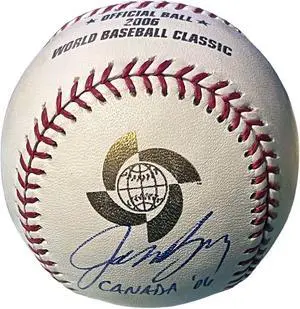 Jason Bay signed Official Rawlings 2006 World Baseball Classic Logo Baseball Canada '06- COA