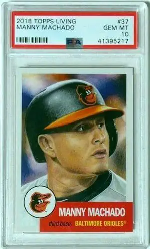 Manny Machado 2018 Topps Living Baseball Card #37- PSA Graded 10 Gem Mint (Baltimore Orioles)