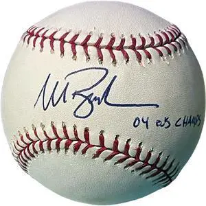 Mark Bellhorn signed Official Rawlings Major League Baseball 04 WS Champs- COA (Pittsburgh Pirates)