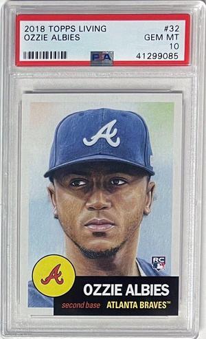 Ozzie Albies 2018 Topps Living Baseball Card #32- PSA Graded 10 Gem Mint (Atlanta Braves)