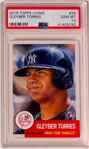 Gleyber Torres 2018 Topps Living Baseball Rookie Card (RC) #34- PSA Graded 10 Gem Mint (New York Yankees)
