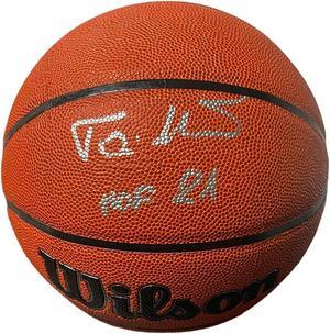 Toni Kukoc signed Wilson NBA Authentic Series I/O Basketball HOF 21- Beckett Witnessed (Chicago Bulls)