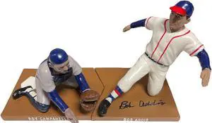 Bob Addis Signed 2013 Hartland Statue/Figurine 2-Piece Set w/ Roy Campanella (1951/Pristine/NIB/COA/Dodgers/Braves)