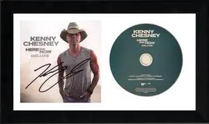 Kenny Chesney signed 2020 "Here and Now" Deluxe CD Cover w/ CD 6.5x12 Custom Framing- JSA #AC92409