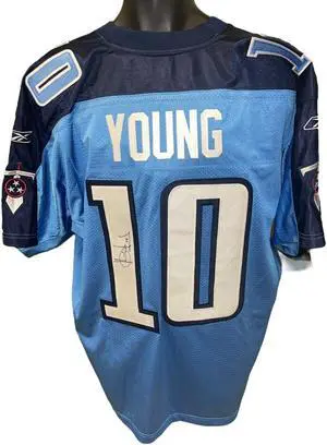 Vince Young signed Tennessee Titans Authentic Reebok Onfield NFL Equipment  Jersey #10- Beckett Rev