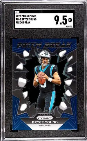 Bryce Young 2023 Panini Prizm Break Rookie Card (RC) #PB=3- SGC Graded 9.5 Mint+ (Carolina Panthers)
