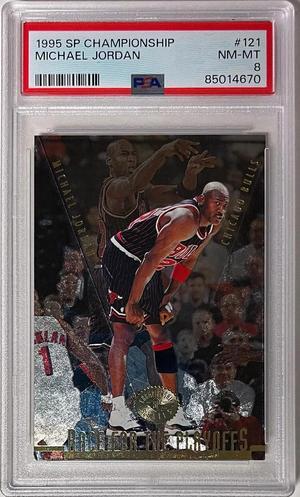 Michael Jordan 1995-96 SP Championship Card #121- PSA Graded 8 NM-MT (Chicago Bulls/HOF/GOAT)