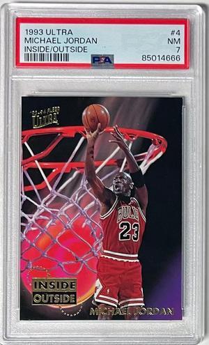 Michael Jordan 1993-94 Fleer Ultra Inside/Outside Card #4- PSA Graded 7 NM (Chicago Bulls/HOF/GOAT)