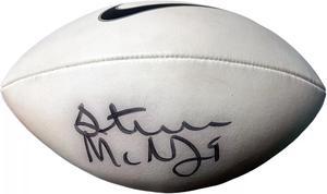 Steve McNair signed Nike Logo Full Size White Panel Football 9 Beckett Review Tennessee TitansRavensAir McNair