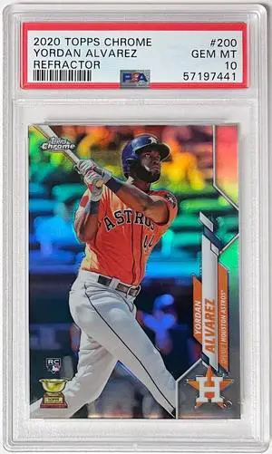 Yordan Alvarez 2020 Topps Chrome Refractor Rookie Card (RC) #200- PSA Graded 10 Gem Mint (Houston Astros)