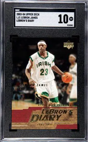LeBron James 2003-04 Upper Deck Diary Rookie Card (RC) #LJ1- SGC Graded 10 Gem Mint (St. Vincent-St. Mary High School/Cavaliers)