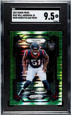 Will Anderson, Jr. 2023 Panini Neon Green Pulsar Prizm Rookie Card (RC) #342- SGC Graded 9.5 MT+ (Houston Texans)