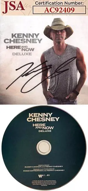 Kenny Chesney signed 2020 "Here and Now" Deluxe CD Cover w/ CD & Case- JSA #AC92409