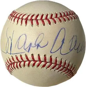 Hank Aaron signed Official Rawlings Major League Baseball- Steiner (Imperfect/Braves/HOF)