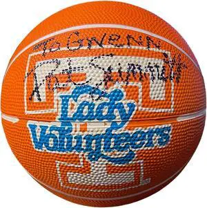 Pat Summitt signed Tennessee Lady Vols/Volunteers Logo Baden Mid-Size Basketball To  Gwenn- JSA Full LOA