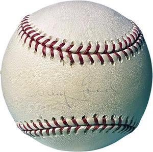 Whitey Ford signed Official Rawlings Major League Baseball imperfect/faded- Steiner Holo (New York Yankees/HOF)