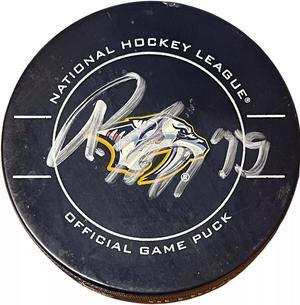 Roman Josi signed Nashville Predators Logo NHL Ice Hockey Puck- COA