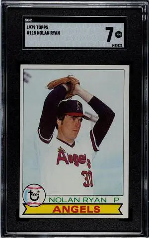 Nolan Ryan 1979 Topps Baseball Card #115- SGC Graded 7 NM (California Angels/HOF)