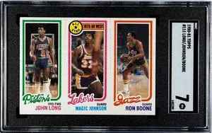 Magic Johnson 1980-81 Topps All-Star Rookie Card (RC) #111- SGC Graded 7 NM (Lakers/Ron Boone/John Long)