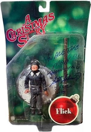 Scott Schwartz signed A Christmas Story "Flick" 2003 NECA 7 Inch Action Figure/Toy imperfect- COA