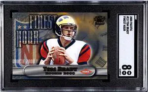 Tom Brady 2000 Pacific Finest Hour Rookie Card (RC) #15- SGC Graded 8 NM-MT (HOF/Patriots/Michigan/GOAT)