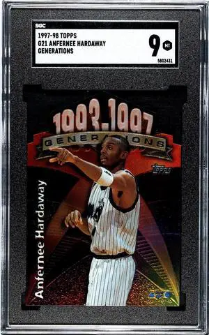Anfernee Hardaway 1997-98 Topps Generations Die-Cut Card #G21- SGC Graded 9 Mint (Orlando Magic)
