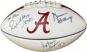 Gene Stallings signed Alabama Nike Football w/ Antonio Langham/Robert Lester Roll Tide Inc To Mac COA (3 sigs)