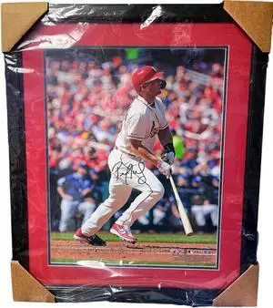 Paul Goldschmidt signed St. Louis Cardinals 16x20 Hitting Photo Custom Framing- Fanatics/MLB Hologram