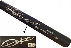 Dexter Fowler signed Louisville Slugger Black Pro Model 34 Bat MLB Authentic Holo (Cubs/2016 AS & WS Champs/Cardinals/Angels)