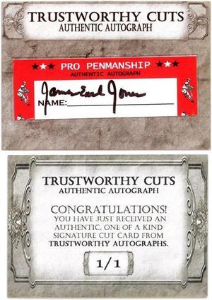 James Earl Jones Signed Trustworthy Cuts Trading Card 1/1 (Darth Vader/Star Wars)