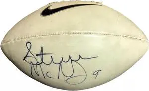 Steve McNair signed Nike Logo Full Size White Panel Football #9 Beckett Review (Tennessee Titans/Ravens/Air McNair)